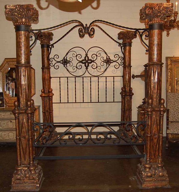 Impressive Stone & Wood Queen Bed