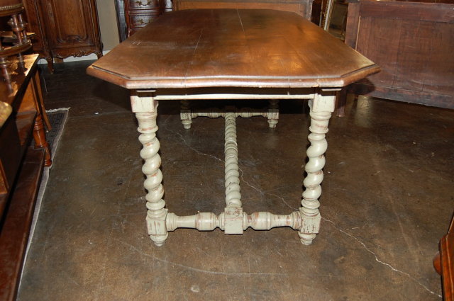 French Oak Painted Dining Table