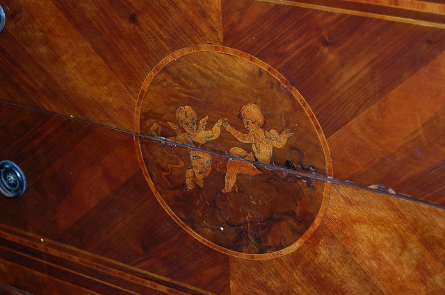 Italian Neo-Classical Marquetry Inlaid Commode