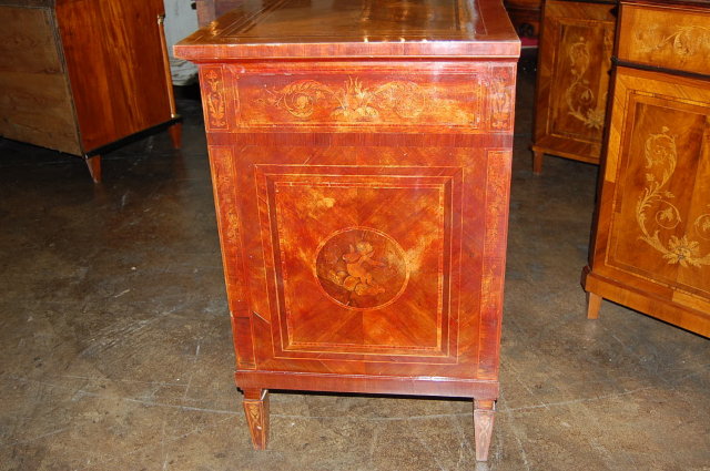 Italian Neo-Classical Marquetry Inlaid Commode