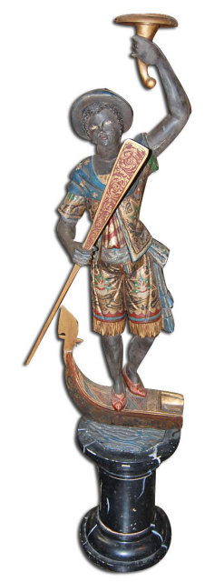 19th Century Blackamoor Torchiere
