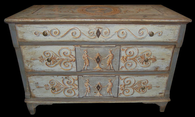 19th Century Neo-Classical Painted Commode