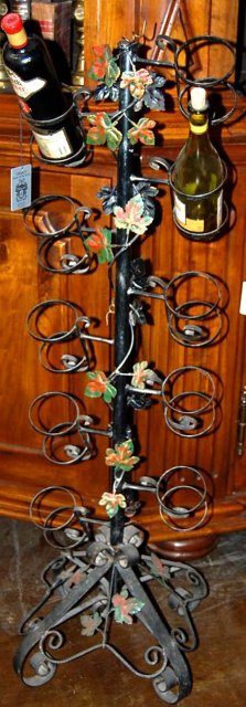 French Iron Wine Rack