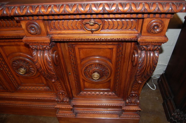 Heavily Carved Renaissance Sideboard