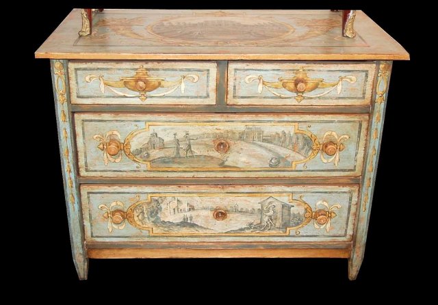 Decorative Hand Painted Commode