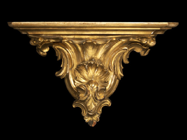 French Gilded Wood Wall Bracket