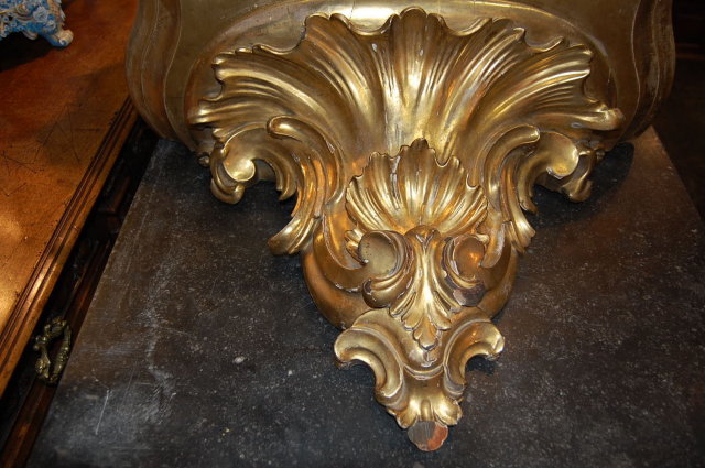 French Gilded Wood Wall Bracket
