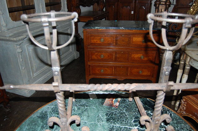 Pair of French Antique Andirons