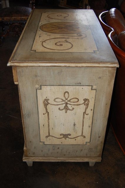 Hand Painted Continental Commode