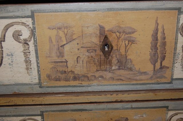 Hand Painted Continental Commode