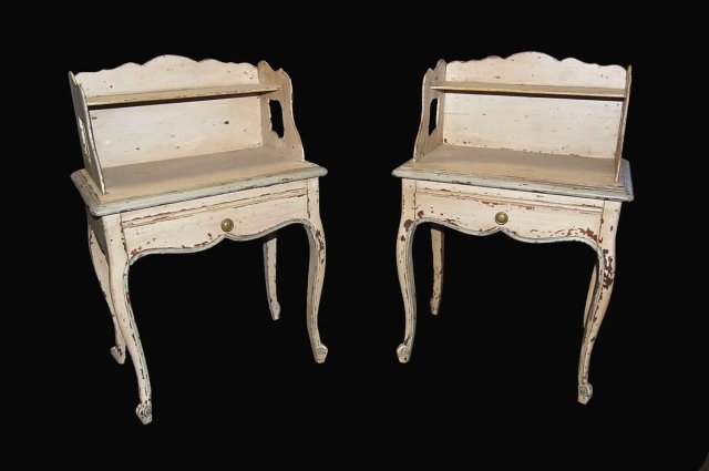 Pair of French Painted Side Tables
