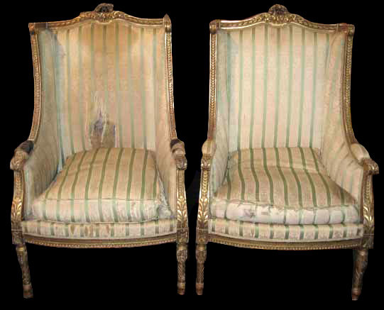 19th Century French Louis XVI Bergeres