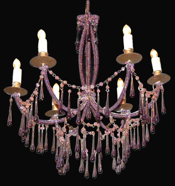 French Teardrop Crystal Chandelier
