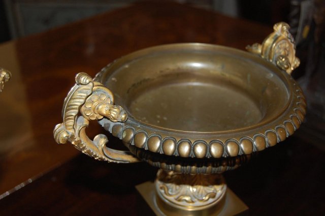 Fine Pair of French Empire Bronze Urns