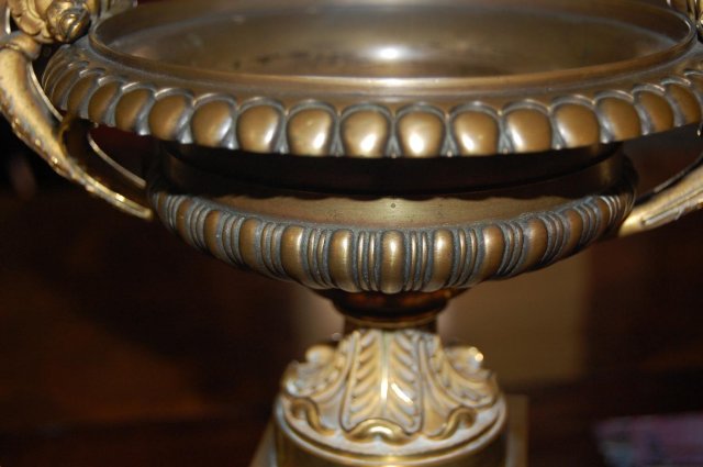 Fine Pair of French Empire Bronze Urns