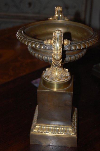 Fine Pair of French Empire Bronze Urns