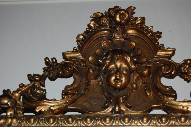 Outstanding French Giltwood Cushion Mirror