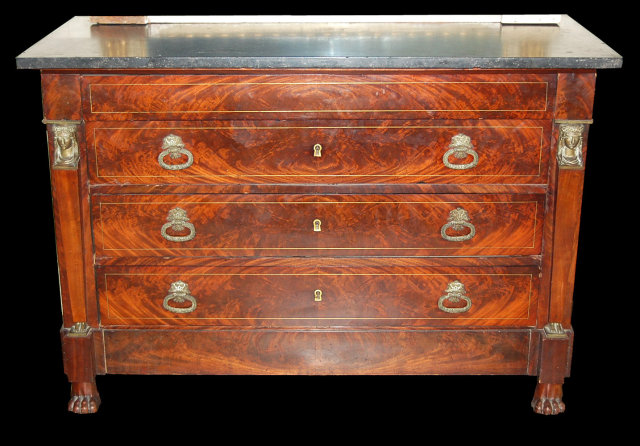 Fine French Empire Mahogany Commode