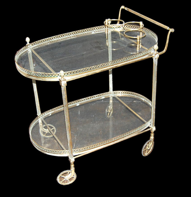 French Bronze Tea Cart