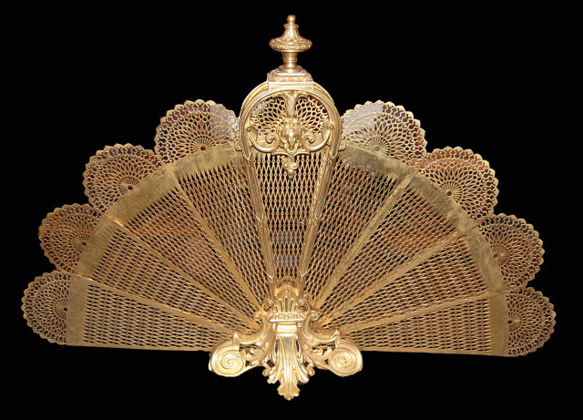 19th Century French Bronze Fire Screen