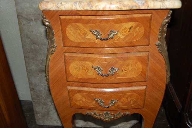 French Louis XV Marble Topped Stand