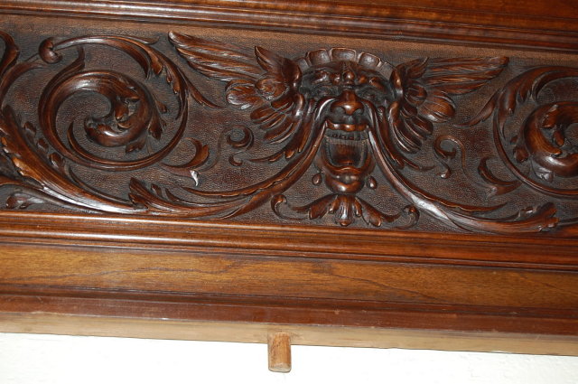 Impressive Carved Walnut Architectural Piece