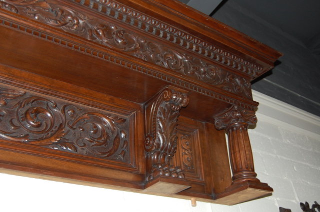 Impressive Carved Walnut Architectural Piece
