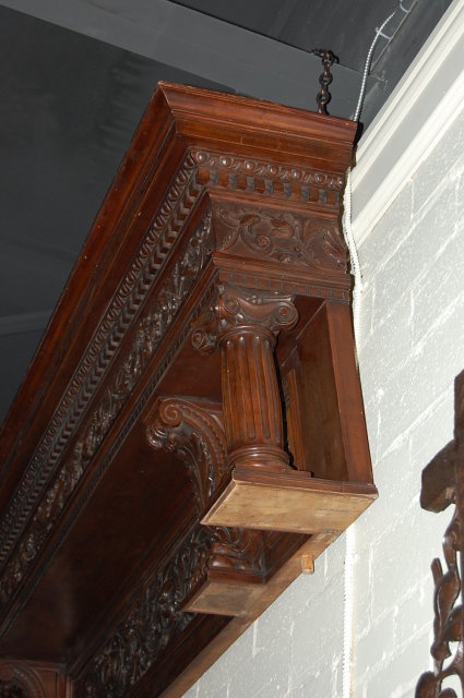 Impressive Carved Walnut Architectural Piece