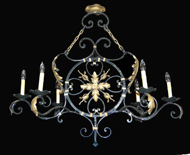 French Iron Chandelier
