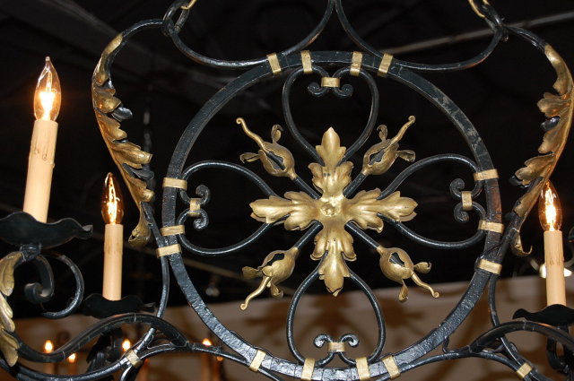 French Iron Chandelier