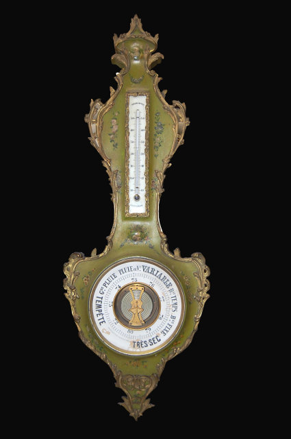 19th Century French Hand Painted Barometer