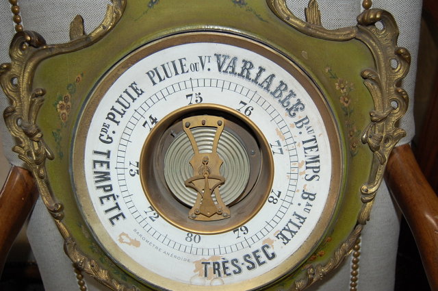 19th Century French Hand Painted Barometer