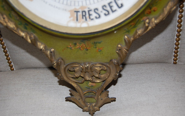 19th Century French Hand Painted Barometer
