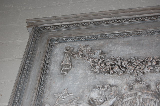 French Style Carved & Painted Trumeau