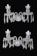 Pair of Waterford Style Crystal Wall Sconce