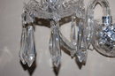 Pair of Waterford Style Crystal Wall Sconce