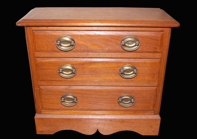 American Walnut Salesman Sample Chest