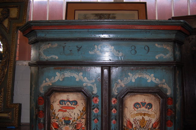 19th Century German Hand Painted Cupboard