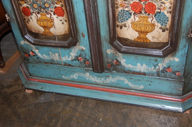 19th Century German Hand Painted Cupboard