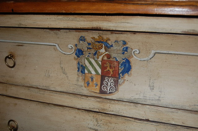 French Bombe Painted Commode