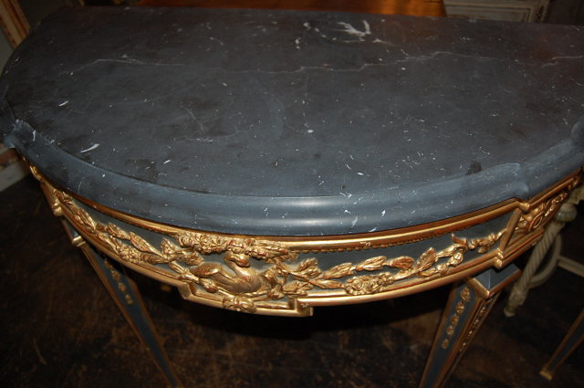 Pair of Giltwood & Painted Consoles
