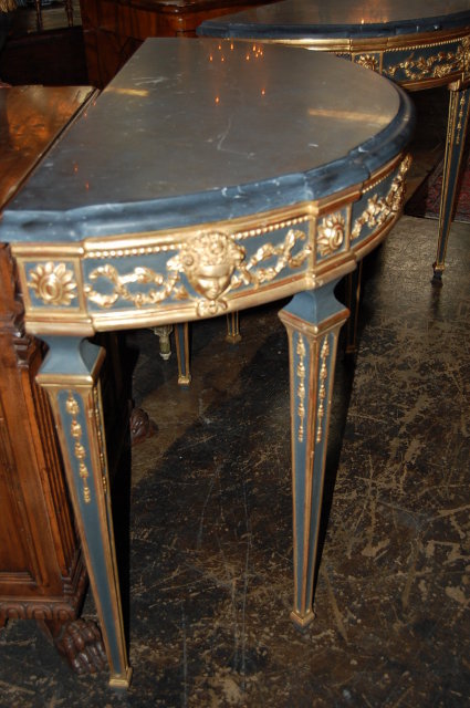 Pair of Giltwood & Painted Consoles