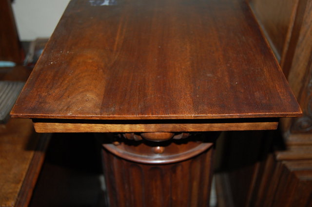 French Fluted Walnut Pedestal