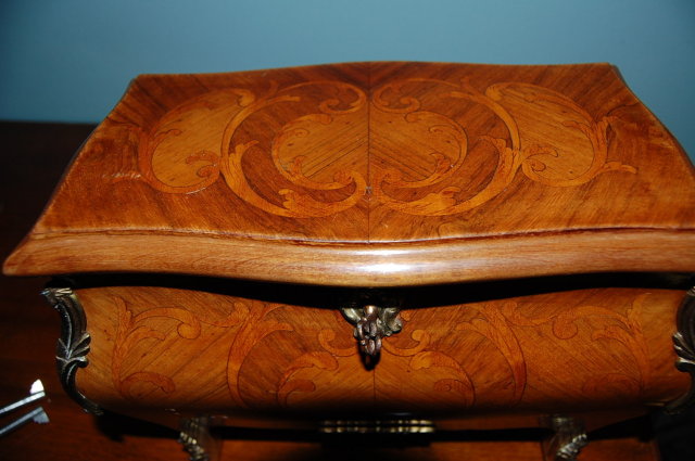 Rare French Kingwood Inlaid Jewelry Box