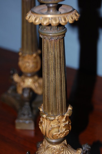 Pair of 19th Century French Empire Candlesticks