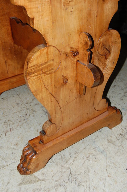 South German Maple Trestle Table