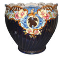 French Cobalt Floral Planter