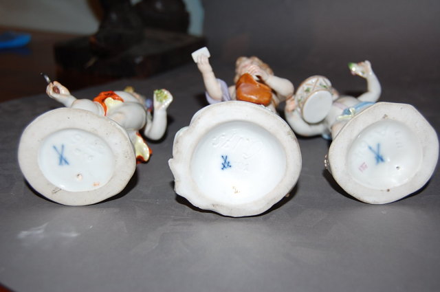 Outstanding Group of 3 German Meissen Figurines