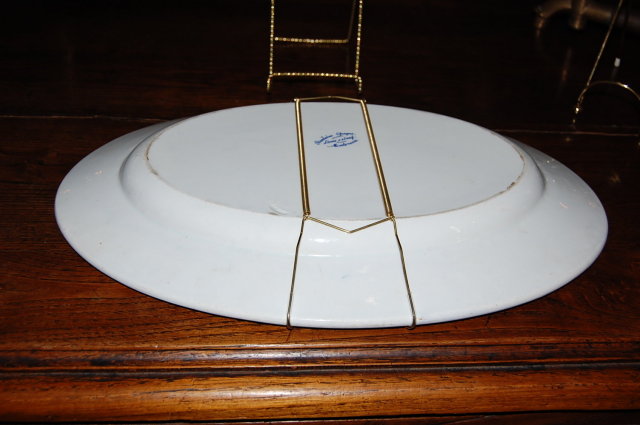 French Blue & White Porcelain Platter