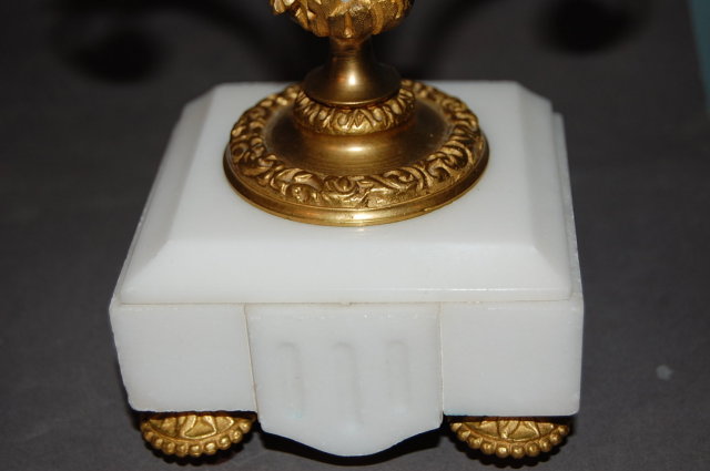 Pair of French Louis XV Marble Candelabra
